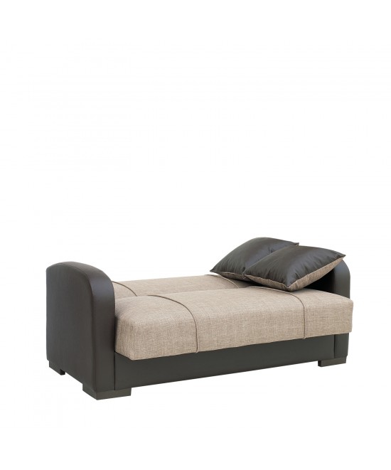 Καναπές Κρεβάτι Διθέσιος ArteLibre MARTINI Καφέ PU 154x84x84cm