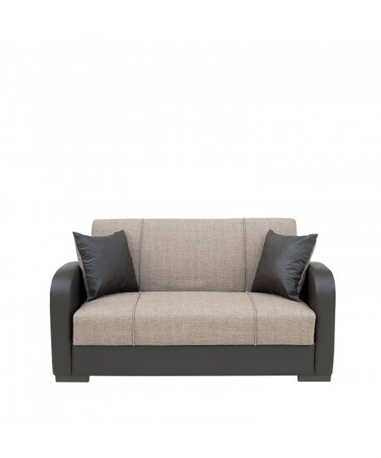 Καναπές Κρεβάτι Διθέσιος ArteLibre MARTINI Καφέ PU 154x84x84cm