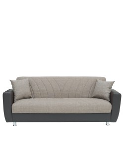 Καναπές Κρεβάτι Τριθέσιος ArteLibre JUAN Καφέ/Μπεζ 210x84x86cm