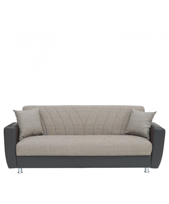 Καναπές Κρεβάτι Τριθέσιος ArteLibre JUAN Καφέ/Μπεζ 210x84x86cm