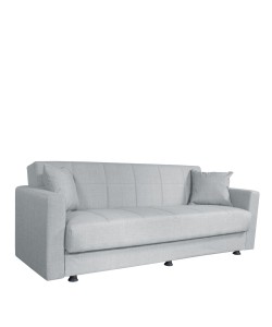 Καναπές Κρεβάτι ArteLibre AMETHYST Τριθέσιος Ανοιχτό Γκρι 214x78x78cm