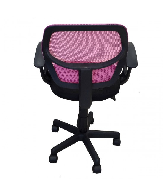 Καρέκλα Γραφείου ArteLibre ΑΥΡΑ Ροζ/Μαύρο Mesh 51x50x79-91cm