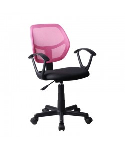 Καρέκλα Γραφείου ArteLibre ΑΥΡΑ Ροζ/Μαύρο Mesh 51x50x79-91cm