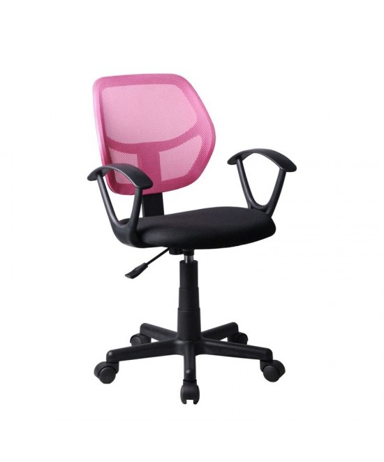 Καρέκλα Γραφείου ArteLibre ΑΥΡΑ Ροζ/Μαύρο Mesh 51x50x79-91cm