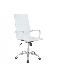 Καρέκλα Γραφείου ArteLibre ΔΙΩΝΗ Λευκό PU 55x60x104-111cm