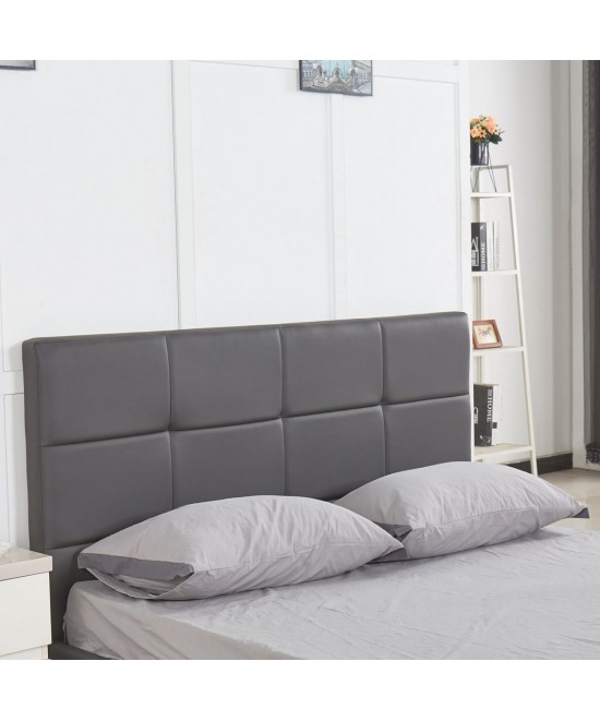 Κρεβάτι ArteLibre ANEMONE Γκρι PU 216x160.5x93cm (Στρώμα 150x200cm)