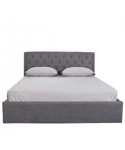 Κρεβάτι ArteLibre ASTER Σκούρο Γκρι Ύφασμα Με Αποθηκευτικό Χώρο 216x170.5x103cm (Στρώμα 160x200cm)
