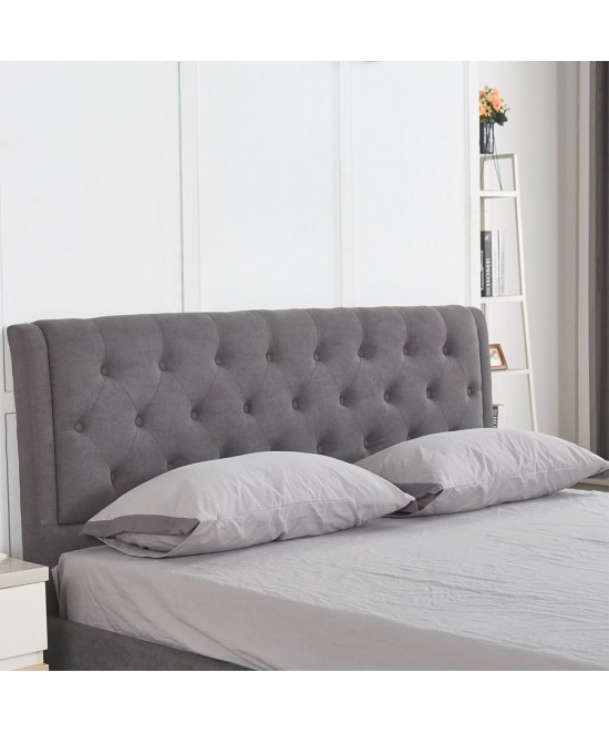 Κρεβάτι ArteLibre ASTER Σκούρο Γκρι Ύφασμα Με Αποθηκευτικό Χώρο 216x170.5x103cm (Στρώμα 160x200cm)