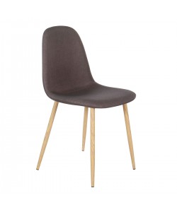 Καρέκλα ArteLibre DAHLIA Καφέ/Φυσικό Ύφασμα/Μέταλλο 50x43x86cm