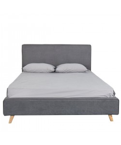Κρεβάτι ArteLibre TULIP Σκούρο Γκρι 218x160x110cm (Στρώμα 150x200cm)