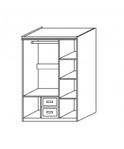 Ντουλάπα ArteLibre PROTEA Φυσικό Μοριοσανίδα 120x50x195cm