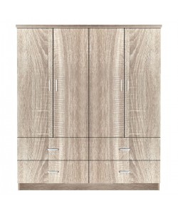 Ντουλάπα ArteLibre AMAZON LILY Φυσικό Χρώμα 160x50x180cm