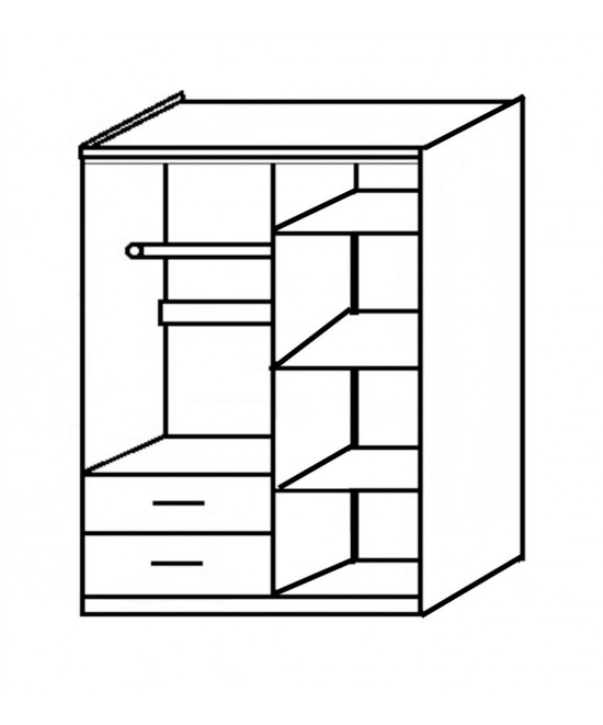Ντουλάπα ArteLibre FRITILLARIA Φυσικό Μοριοσανίδα 89x42x181cm