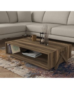 Τραπεζάκι Σαλονιού ArteLibre Kos Σκούρο Καφέ 98x60x26cm