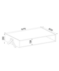 Τραπεζάκι Σαλονιού ArteLibre Kos Σκούρο Καφέ 98x60x26cm