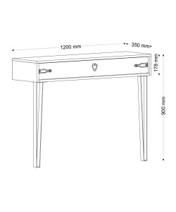 Κονσόλα ArteLibre Thira Καφέ 120x35x90cm