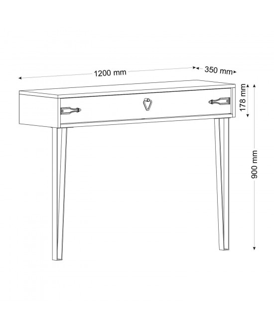 Κονσόλα ArteLibre Thira Καφέ 120x35x90cm