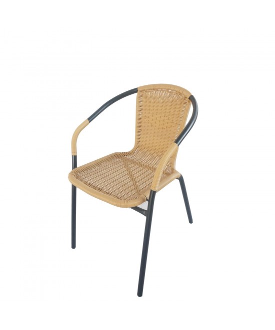Πολυθρόνα ArteLibre Rattan Mercury Μπεζ/Μαύρο 54x61x73cm Πολυθρόνα ArteLibre Rattan Mercury Μπεζ/Μαύρο 54x61x73cm