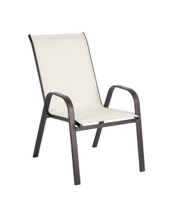 Πολυθρόνα Μεταλλική ArteLibre Neptune Κρεμ/Καφέ 55x75x95cm