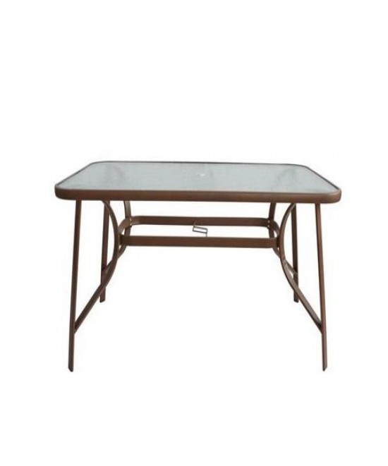 Τραπέζι Μεταλλικό ArteLibre SUN Καφέ 120x70x70cm