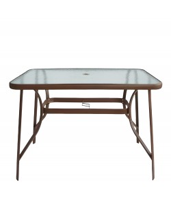 Τραπέζι Μεταλλικό ArteLibre SUN Καφέ 120x70x70cm