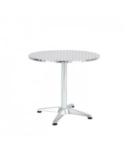 Τραπέζι ArteLibre Αλουμινίου IO Ασημί Φ70x70cm