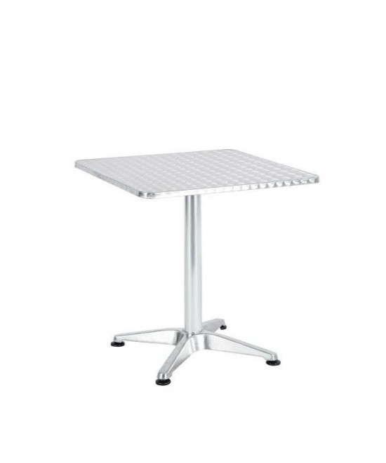 Τραπέζι ArteLibre Αλουμινίου CALLISTO Ασημί 60x60x70cm Τραπέζι ArteLibre Αλουμινίου CALLISTO Ασημί 60x60x70cm