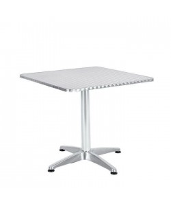 Τραπέζι ArteLibre Αλουμινίου CALLISTO Ασημί 70x70x70cm