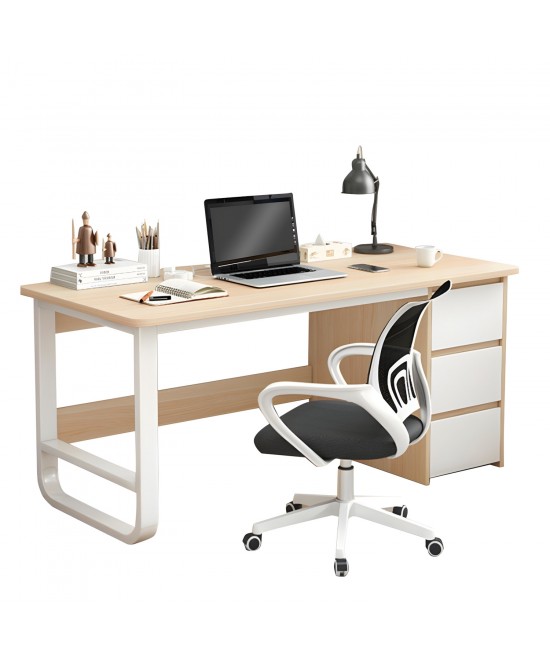 Γραφείο ArteLibre MERGELLUS Sonoma/Λευκό MDF/Μέταλλο 120x50x74cm Γραφείο ArteLibre MERGELLUS Sonoma/Λευκό MDF/Μέταλλο 120x50x74cm