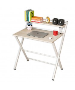 Γραφείο ArteLibre MERGUS Πτυσσόμενο Φυσικό/Λευκό MDF/Μέταλλο 83.5x44.5x92.5cm