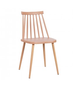 Καρέκλα ArteLibre CYGNET Cappuccino PP/Μέταλλο 42x46x80cm