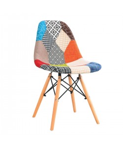 Καρέκλα ArteLibre KEET Patchwork Ύφασμα/Ξύλο 47x53x82cm Καρέκλα ArteLibre KEET Patchwork Ύφασμα/Ξύλο 47x53x82cm