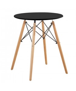 Τραπέζι ArteLibre RAPTOR Μαύρο MDF/Ξύλο 60x60x70cm