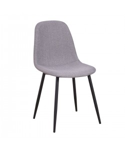 Καρέκλα ArteLibre TOUKAN Γκρι/Μαύρο Ύφασμα/Ξύλο 44x52x85cm Καρέκλα ArteLibre TOUKAN Γκρι/Μαύρο Ύφασμα/Ξύλο 44x52x85cm