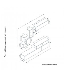 Σύνθετο ArteLibre MONTANA Sapphire/Ανθρακί Μοριοσανίδα 210x36.8x33.9cm