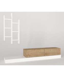 Σύνθετο ArteLibre ILLINOIS Λευκό/Sapphire Μοριοσανίδα 180x29.5x30.8cm