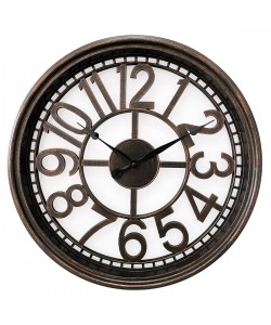 Ρολόι Τοίχου ArteLibre Καφέ Πλαστικό Φ50.7x5.2cm