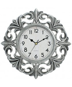 Ρολόι Τοίχου ArteLibre Ασημί Πλαστικό Φ40.6cm