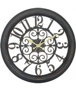 Ρολόι Τοίχου ArteLibre Μαύρο Πλαστικό Φ35.5cm