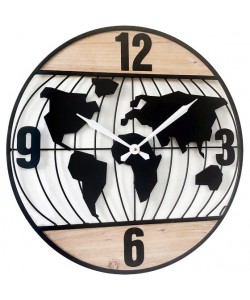 Ρολόι Τοίχου ArteLibre Ξύλο/Μέταλλο Φ60x4cm
