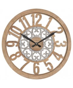 Ρολόι Τοίχου ArteLibre Ξύλο/Μέταλλο Φ60x4cm