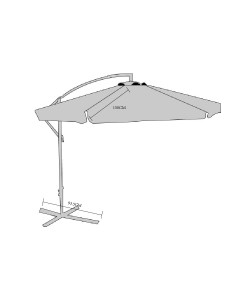 Ομπρέλα Κήπου ArteLibre Κυπαρισσί Μέταλλο/180D Polyester 3x3m Ομπρέλα Κήπου ArteLibre Κυπαρισσί Μέταλλο/180D Polyester 3x3m