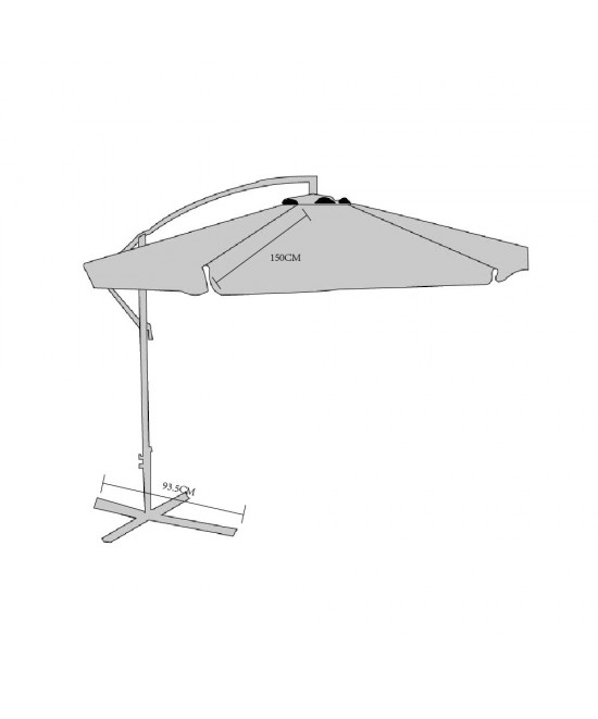 Ομπρέλα Κήπου ArteLibre Κυπαρισσί Μέταλλο/180D Polyester 3x3m Ομπρέλα Κήπου ArteLibre Κυπαρισσί Μέταλλο/180D Polyester 3x3m