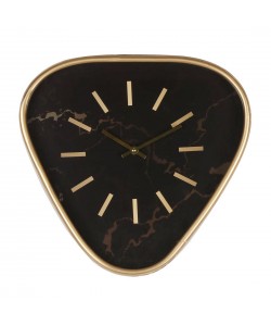 Ρολόι Τοίχου ArteLibre Μαύρο/Χρυσό Μέταλλο/MDF 40x38x6cm