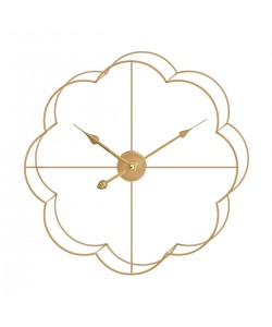 Ρολόι Τοίχου ArteLibre Χρυσό Μέταλλο 60x60x5cm