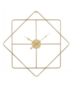 Ρολόι Τοίχου ArteLibre Χρυσό Μέταλλο 60x60x5cm