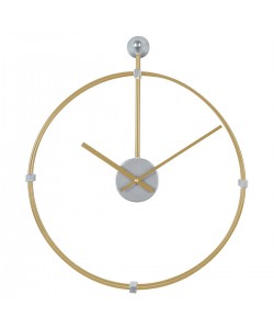 Ρολόι Τοίχου ArteLibre Χρυσό Μέταλλο 54x47x6cm