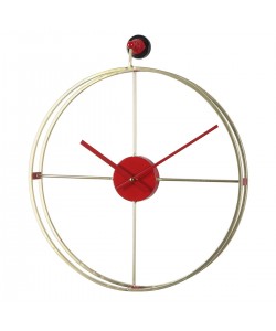Ρολόι Τοίχου ArteLibre Χρυσό/Κόκκινο Μέταλλο 45.5x53x5.5cm