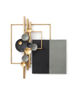 Διακοσμητικό Τοίχου ArteLibre Γεωμετρικά Σχήματα Μέταλλο 94x83x10cm Διακοσμητικό Τοίχου ArteLibre Γεωμετρικά Σχήματα Μέταλλο 94x83x10cm