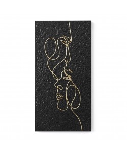 Διακοσμητικό Τοίχου ArteLibre Πρόσωπα Μέταλλο 80x40x5cm